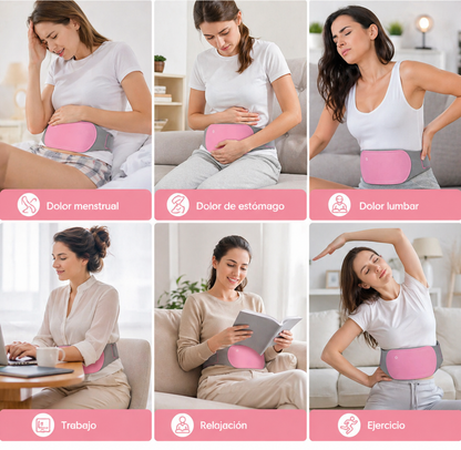 Cinturon calefactado para dolores menstruales y cólicos