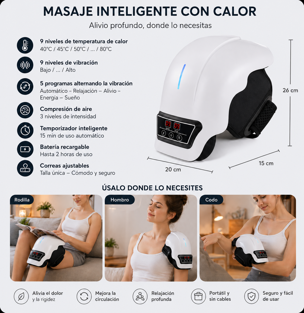 Masajeador de Rodillas con vibración