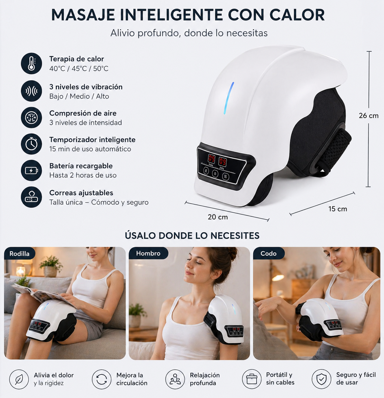 Masajeador de Rodillas con vibración