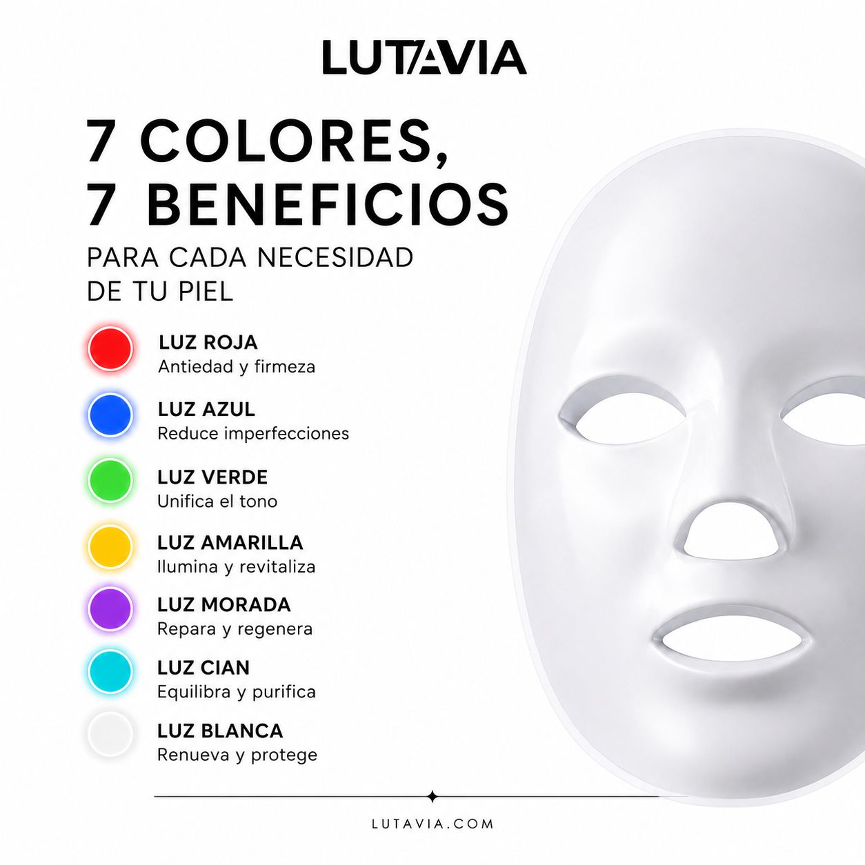 Máscara facial LED