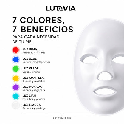 Máscara facial LED